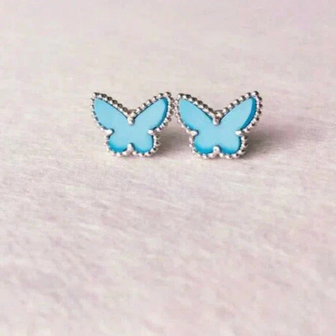 [Demi jewelry]BUTTERFLY TURQUOISE EARRINGS SILVER