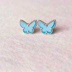 [Demi jewelry]BUTTERFLY TURQUOISE EARRINGS SILVER
