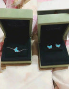 [Demi jewelry]BUTTERFLY TURQUOISE EARRINGS SILVER
