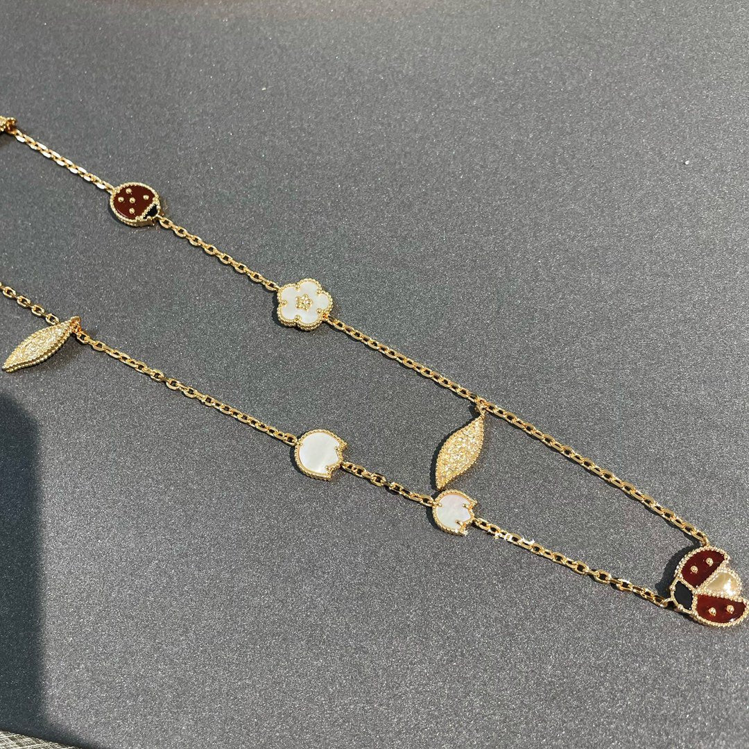 [Demi jewelry]LUCKY SPRING 15 MOTIFS GOLD NECKLACE