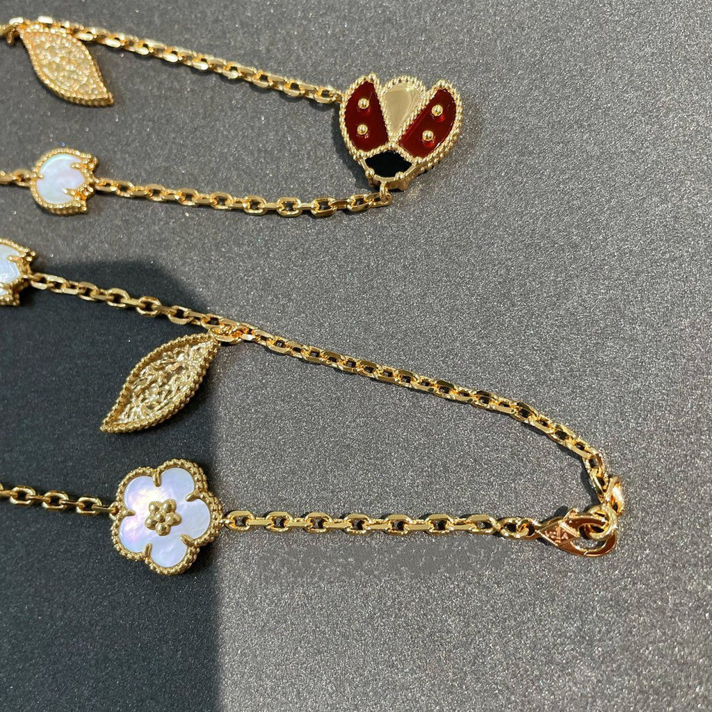 [Demi jewelry]LUCKY SPRING 15 MOTIFS GOLD NECKLACE