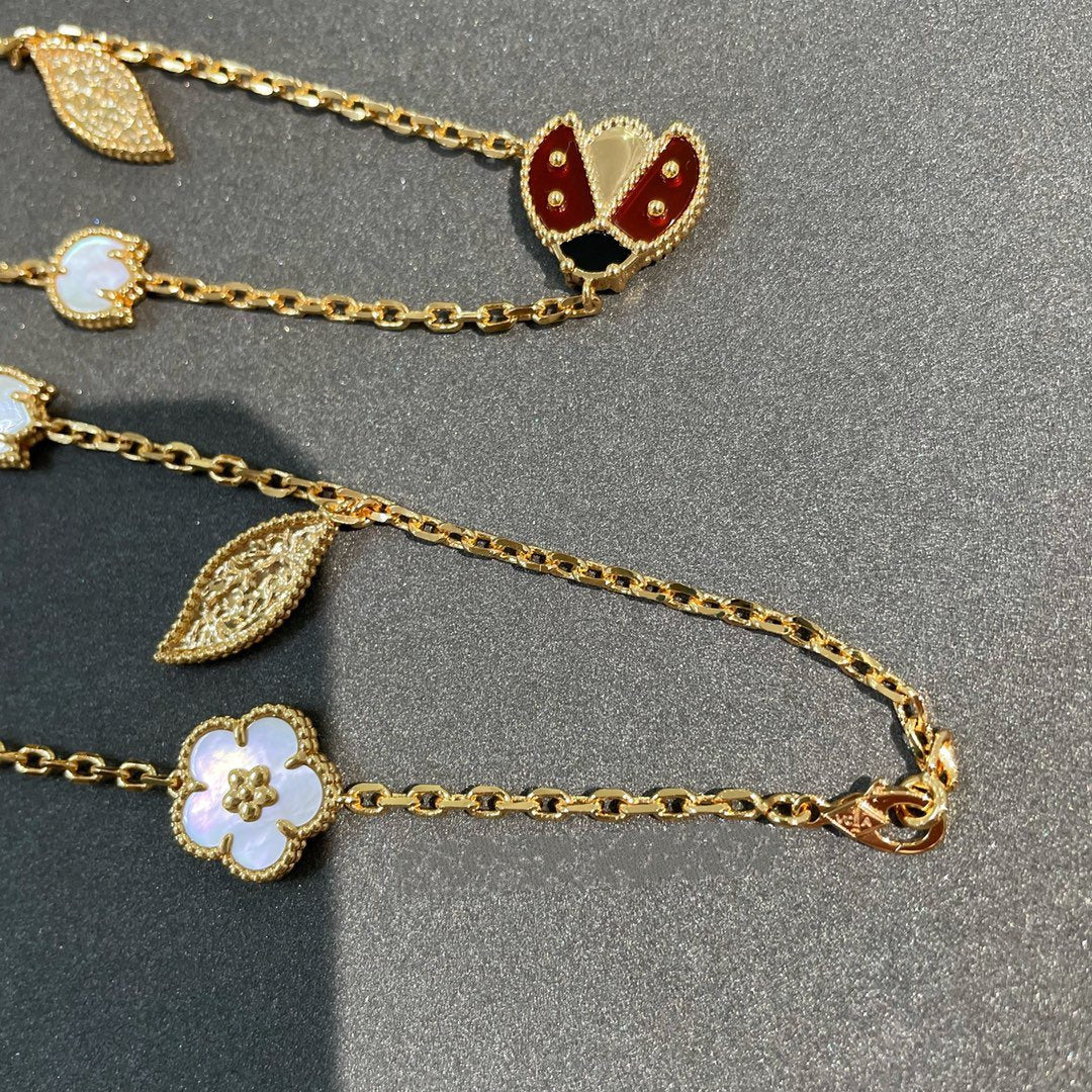 [Demi jewelry]LUCKY SPRING 15 MOTIFS GOLD NECKLACE