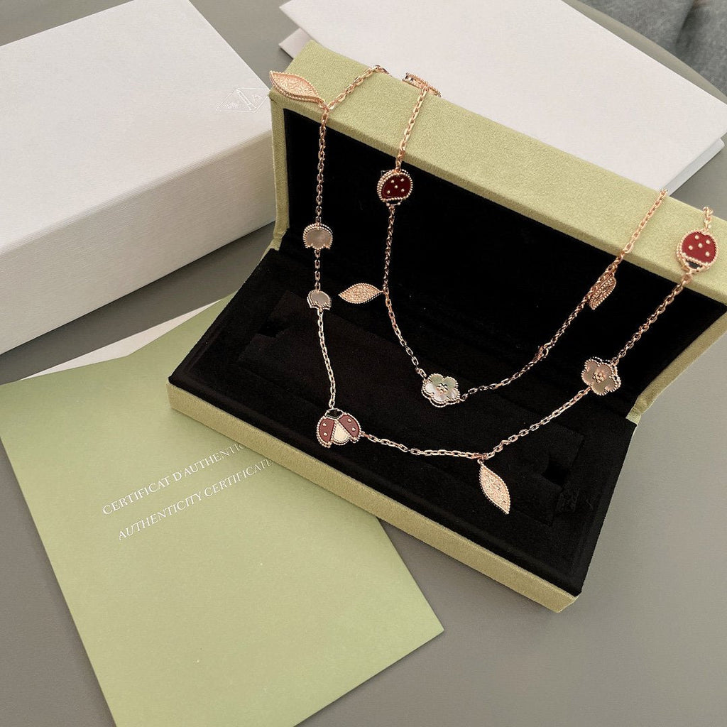 [Demi jewelry]LUCKY SPRING 15 MOTIFS ROSE GOLD NECKLACE