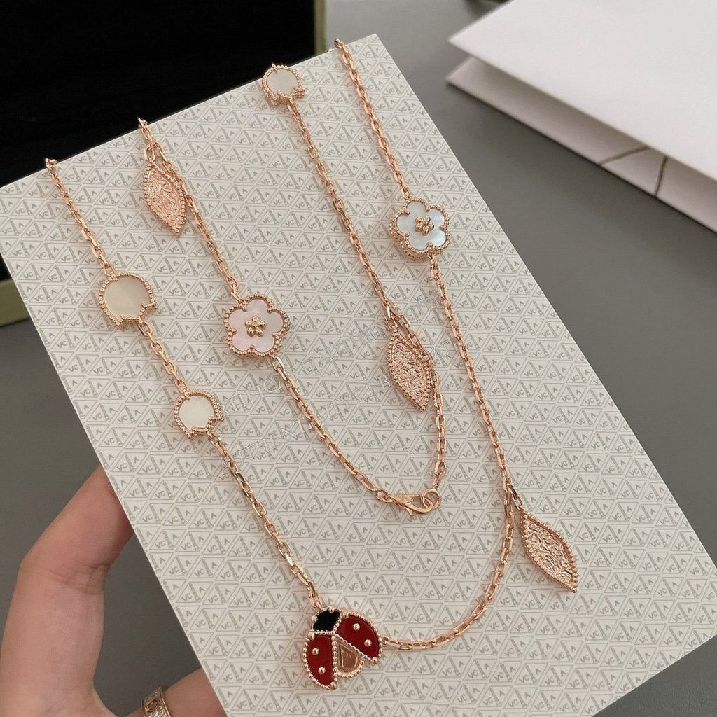 [Demi jewelry]LUCKY SPRING 15 MOTIFS ROSE GOLD NECKLACE