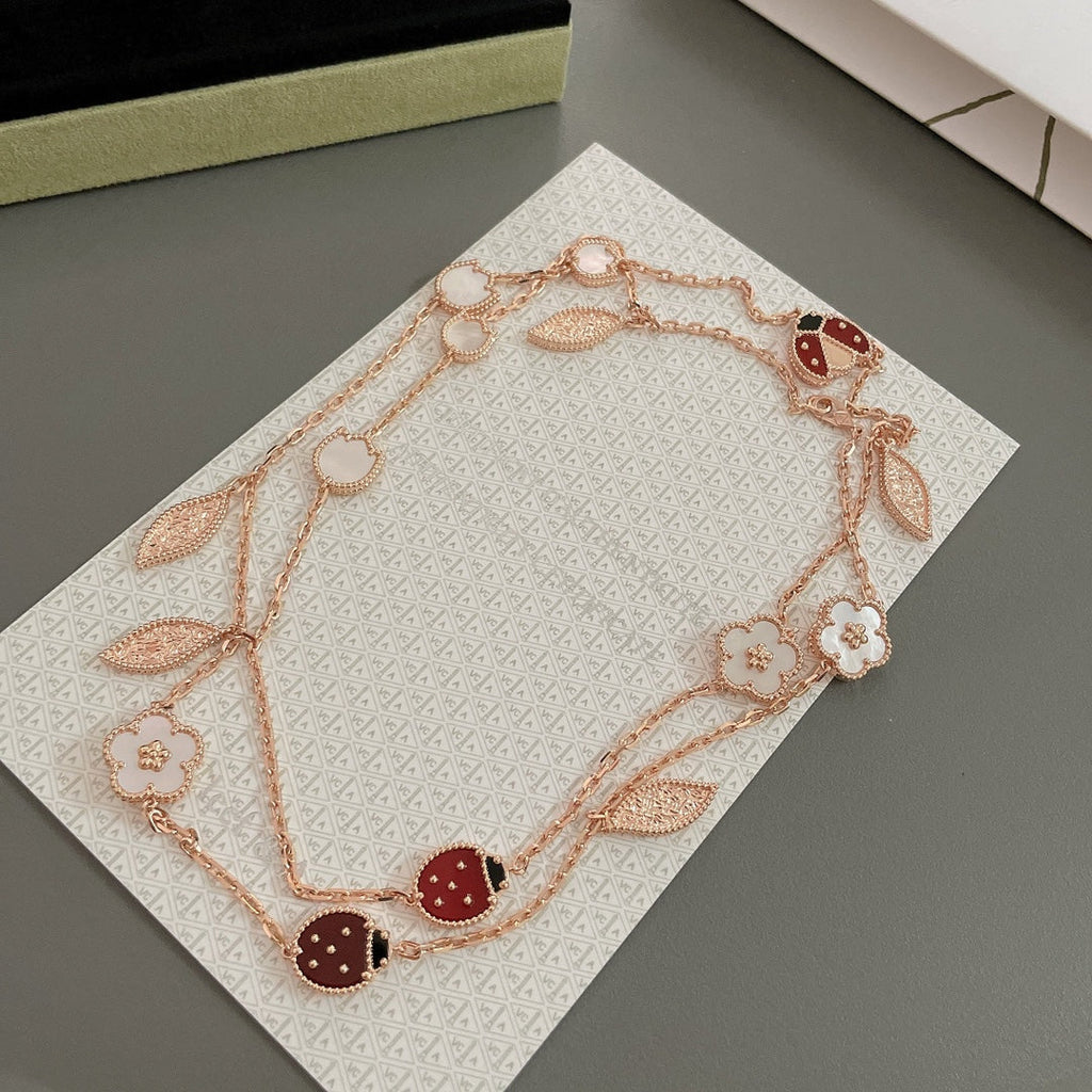 [Demi jewelry]LUCKY SPRING 15 MOTIFS ROSE GOLD NECKLACE