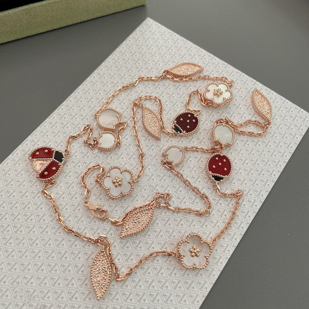 [Demi jewelry]LUCKY SPRING 15 MOTIFS ROSE GOLD NECKLACE