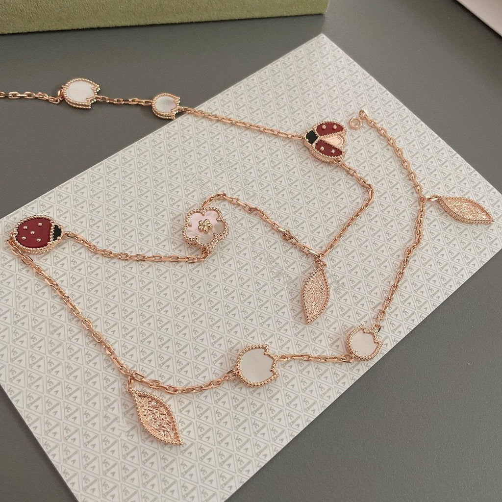 [Demi jewelry]LUCKY SPRING 15 MOTIFS ROSE GOLD NECKLACE