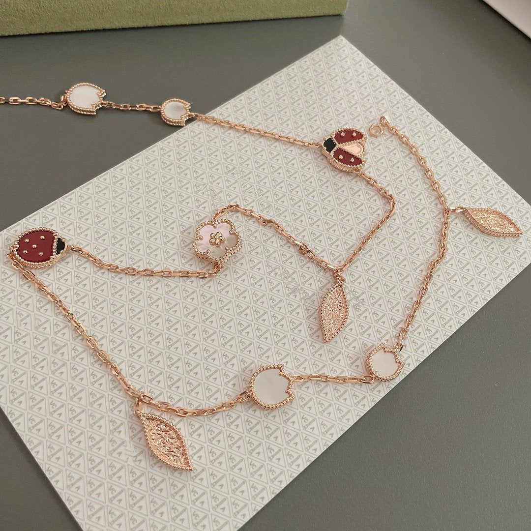 [Demi jewelry]LUCKY SPRING 15 MOTIFS ROSE GOLD NECKLACE