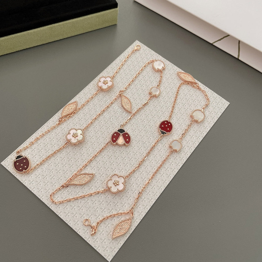 [Demi jewelry]LUCKY SPRING 15 MOTIFS ROSE GOLD NECKLACE