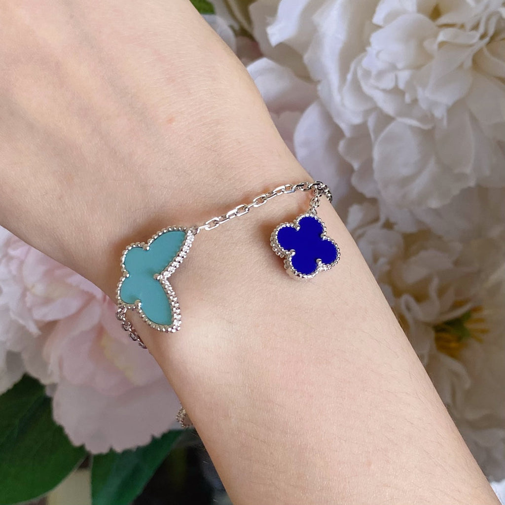 [Demi jewelry]LUCKY SPRING SILVER BRACELET 4 MOTIF-new