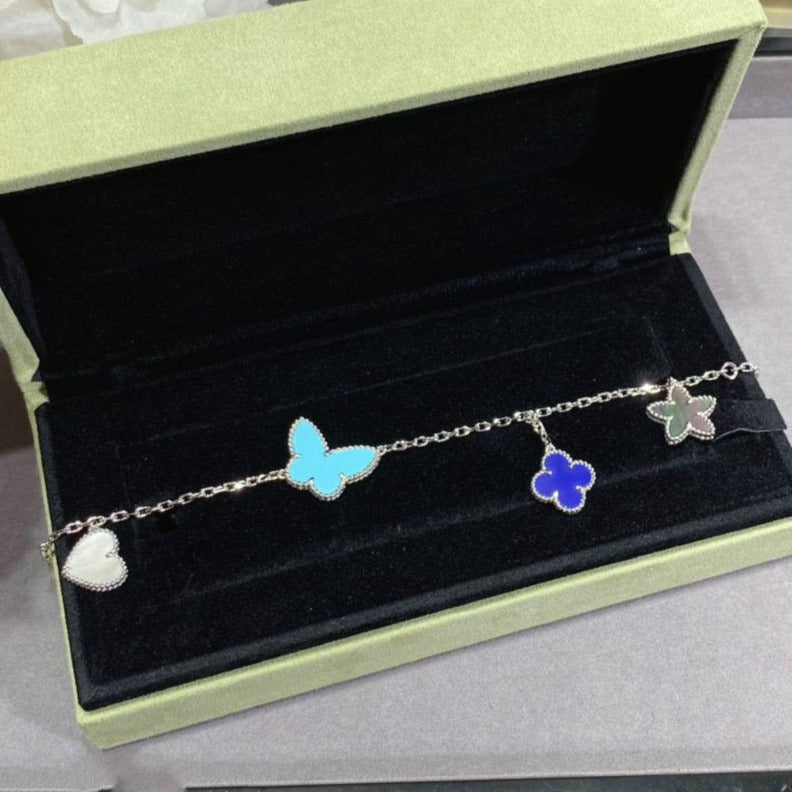 [Demi jewelry]LUCKY SPRING SILVER BRACELET 4 MOTIF-new