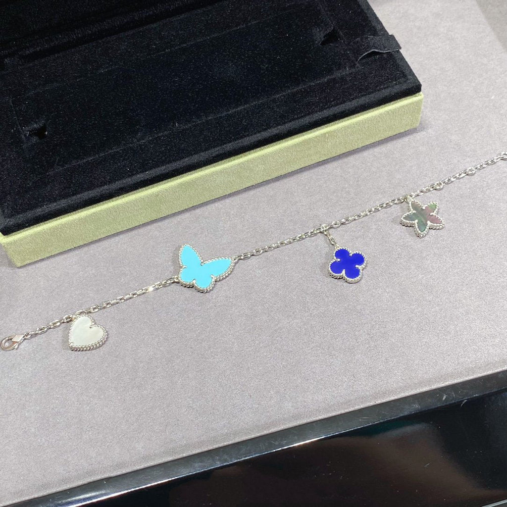 [Demi jewelry]LUCKY SPRING SILVER BRACELET 4 MOTIF-new