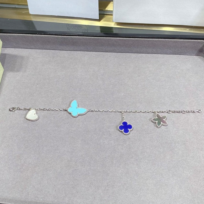 [Demi jewelry]LUCKY SPRING SILVER BRACELET 4 MOTIF-new