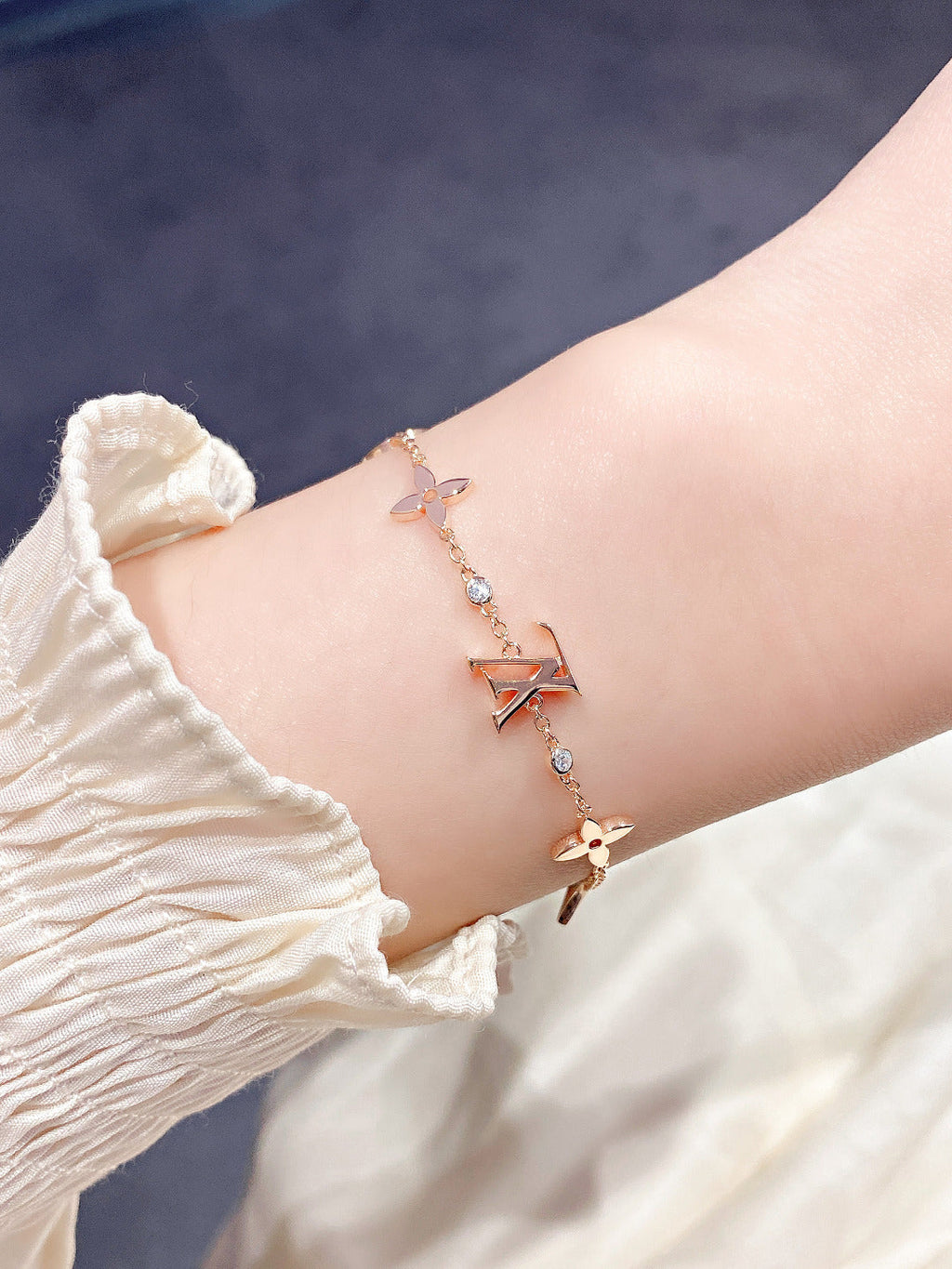 [Demi jewelry]STAR AND SUN 7 MOTIFS GOLD BRACELET