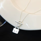 [Demi jewelry]POP H PEDANT SILVER NECKLACE