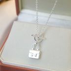 [Demi jewelry]POP H PEDANT SILVER NECKLACE