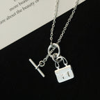 [Demi jewelry]POP H PEDANT SILVER NECKLACE