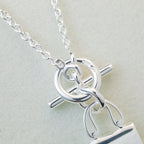 [Demi jewelry]POP H PEDANT SILVER NECKLACE