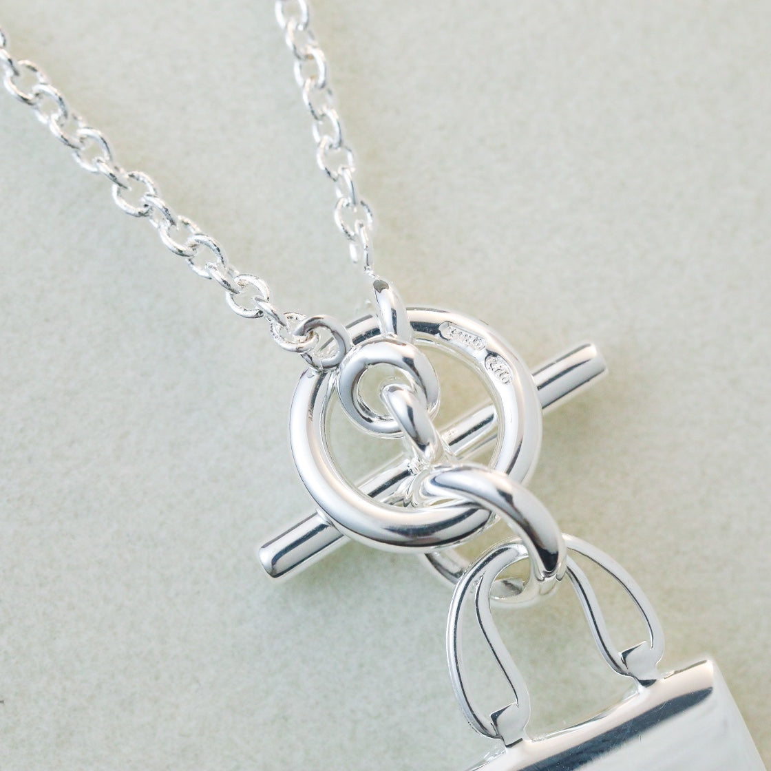 [Demi jewelry]POP H PEDANT SILVER NECKLACE