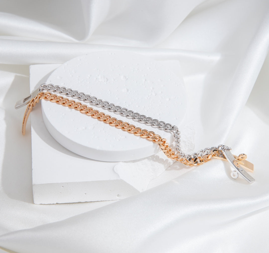 [Demi jewelry]KELLY CHAIN SILVER DIAMOND BRACELET