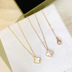 [Demi jewelry]CLOVER MINI 9.5MM WHITE MOTHER-OF-PEARL NECKLACE