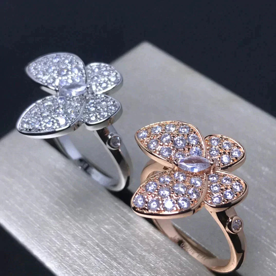 [Demi jewelry]BUTTERFLY PINK GOLD DIAMOND RING
