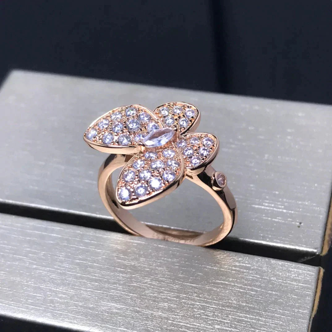 [Demi jewelry]BUTTERFLY PINK GOLD DIAMOND RING