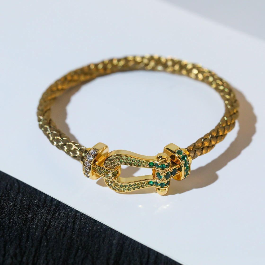 [Demi jewelry]FORCE 10 GOLD GREEN DIAMOND PAVED