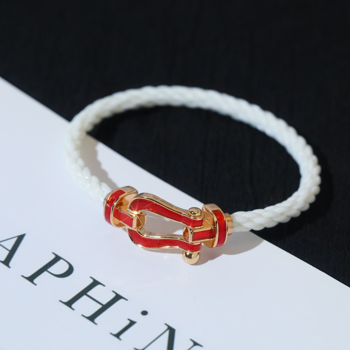 [Demi jewelry]FORCE 10 WHITE TEXTILE DIAMOND PAVED