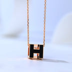 [Demi jewelry]H CAGE PINK GOLD NECKLACE