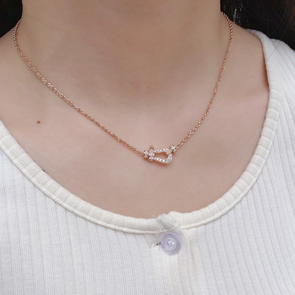 [Demi jewelry]FORCE 10 PINK GOLD DIAMOND NECKLACE