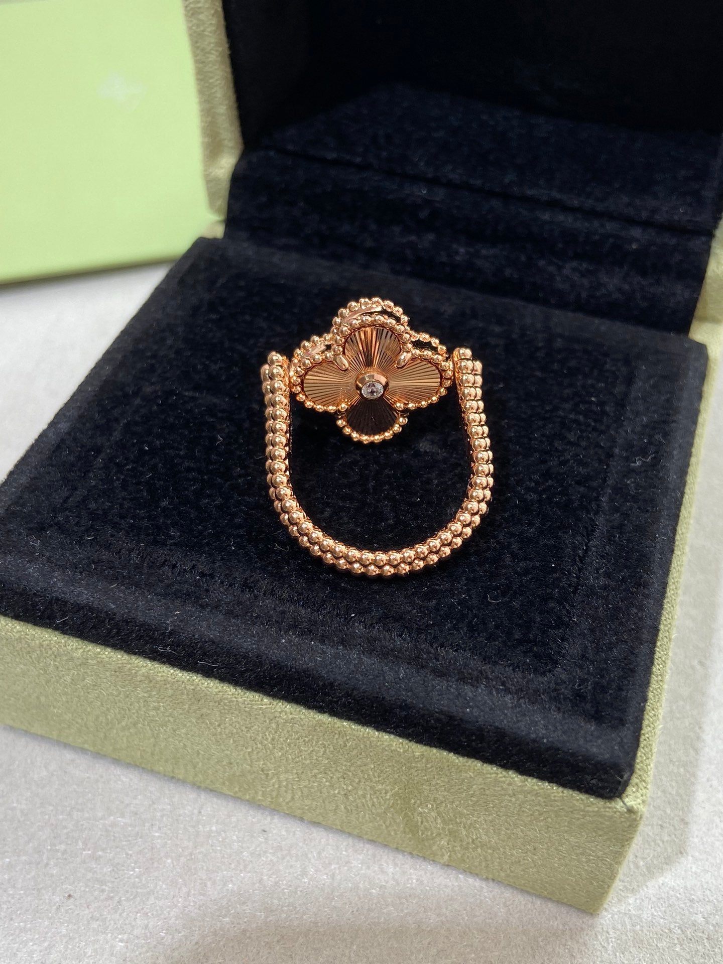 [Demi jewelry]CLOVER RIVERSIBLE ROSE GOLD RING