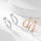 [Demi jewelry]BEE LOVE DIAMOND HOOP EARRINGS