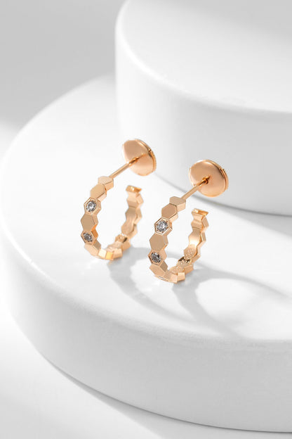 [Mystic]BEE LOVE DIAMOND HOOP EARRINGS