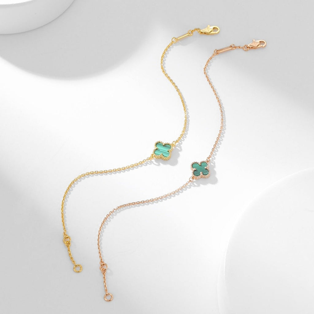 [Demi jewelry]CLOVER BRACELET MALACHITE 1 MOTIF