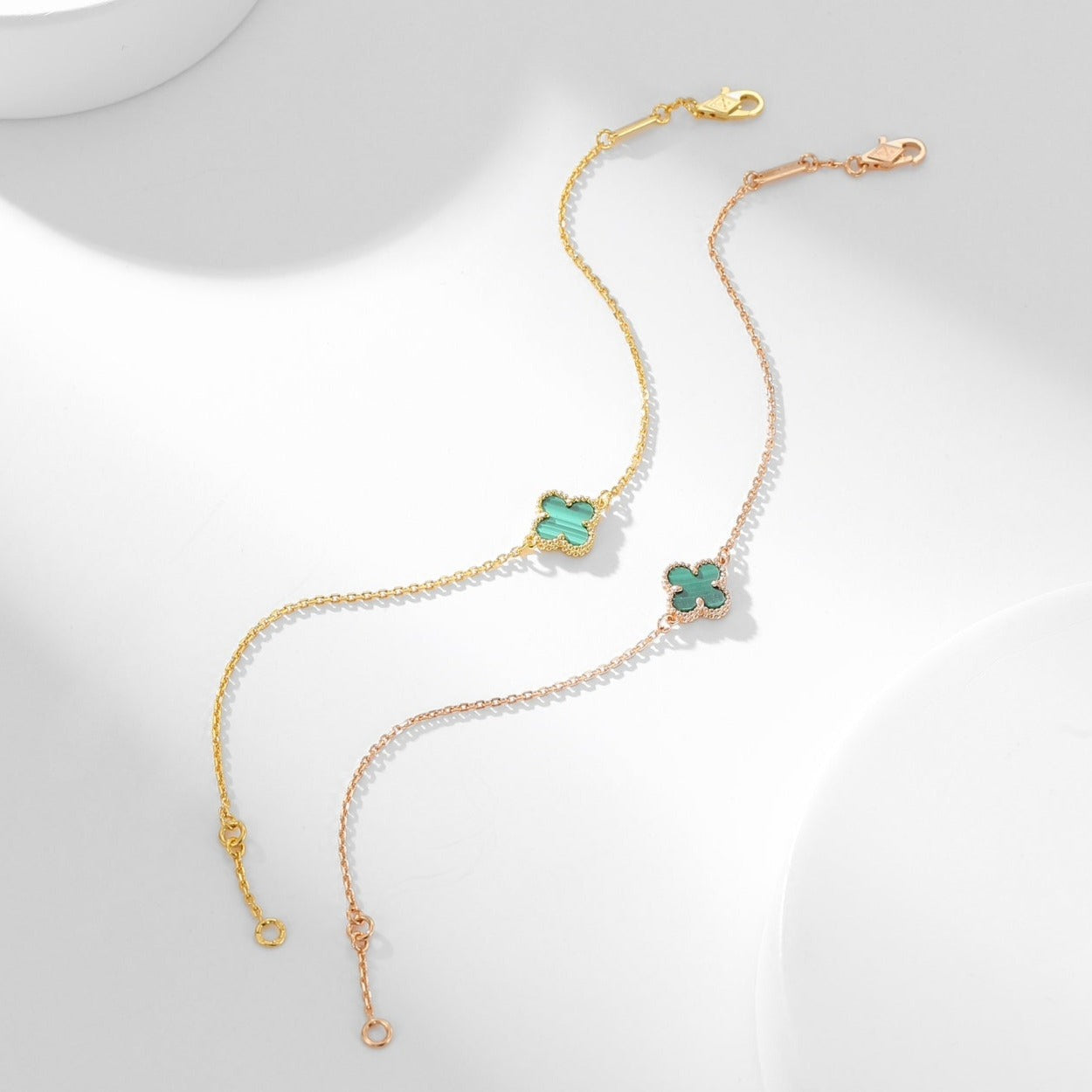 [Demi jewelry]CLOVER BRACELET MALACHITE 1 MOTIF
