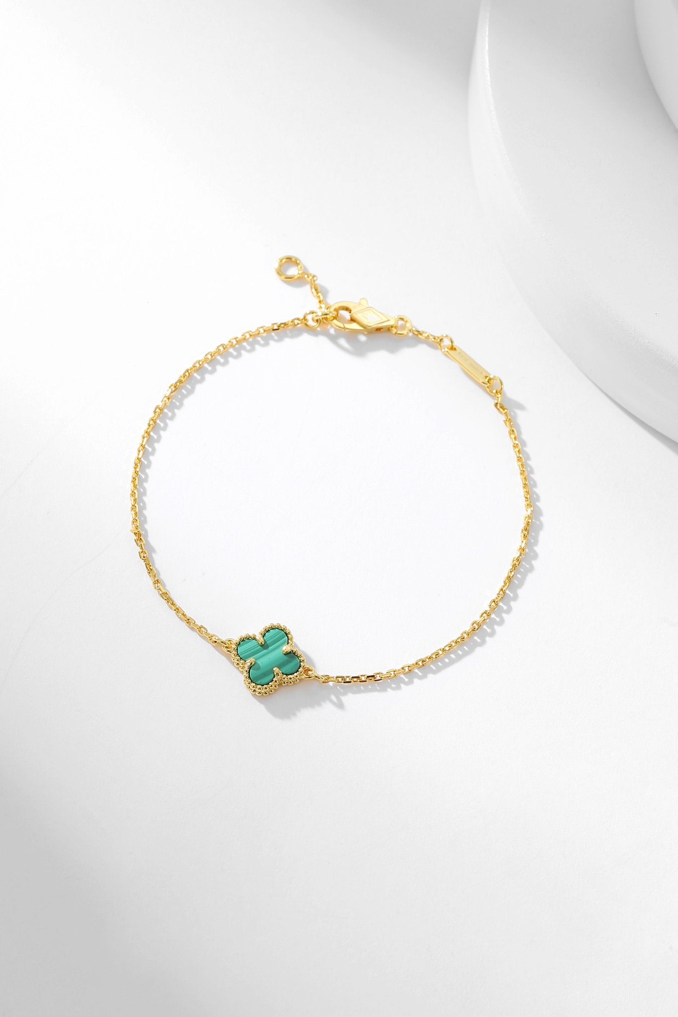 [Demi jewelry]CLOVER BRACELET MALACHITE 1 MOTIF