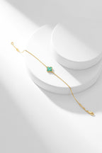 [Demi jewelry]CLOVER BRACELET MALACHITE 1 MOTIF