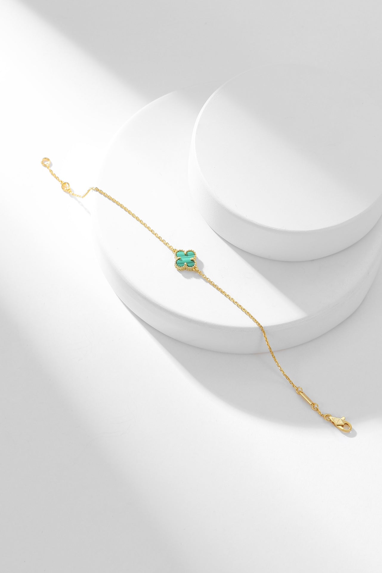 [Demi jewelry]CLOVER BRACELET MALACHITE 1 MOTIF