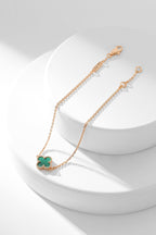 [Demi jewelry]CLOVER BRACELET MALACHITE 1 MOTIF