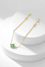 [Demi jewelry]CLOVER BRACELET MALACHITE 1 MOTIF