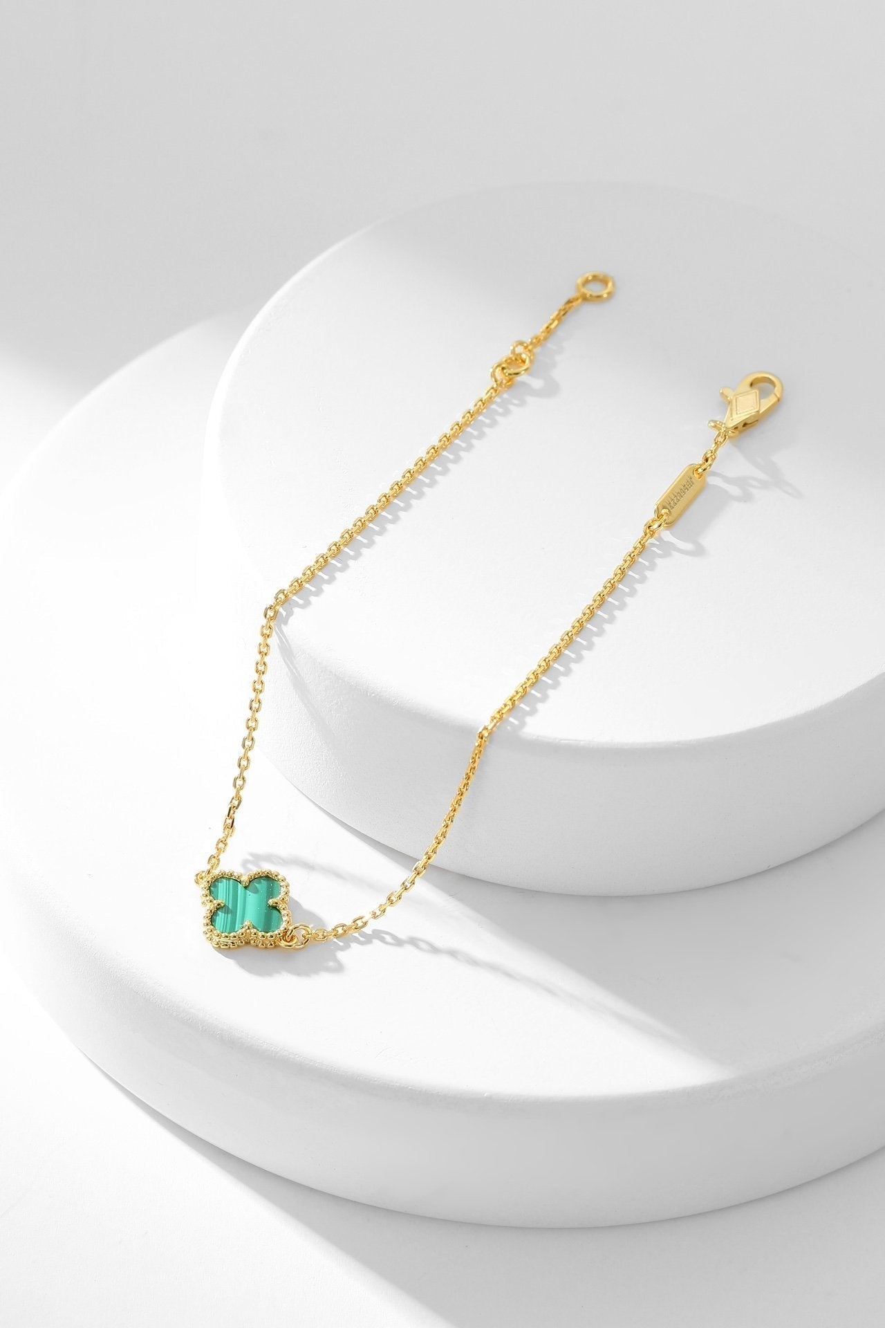 [Demi jewelry]CLOVER BRACELET MALACHITE 1 MOTIF