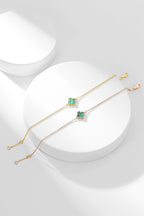 [Demi jewelry]CLOVER BRACELET MALACHITE 1 MOTIF