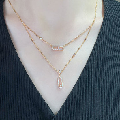 [Mystic ]MOVE 2 ROW DIAMOND NECKLACE