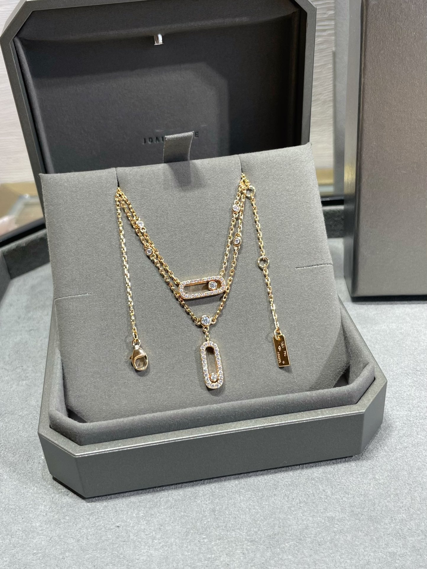 [Mystic ]MOVE 2 ROW DIAMOND NECKLACE