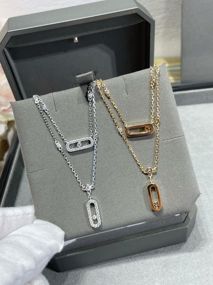 [Mystic ]MOVE 2 ROW DIAMOND NECKLACE