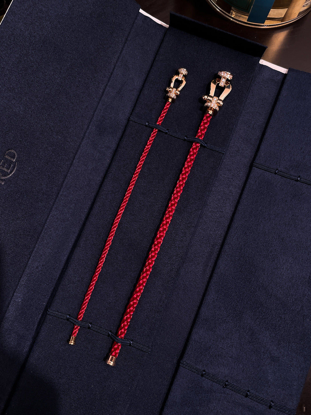 [Demi jewelry]FORCE 10 HALF DIAMOND PINK GOLD RED CORDERI LARGE AND MEDIUM MODEL