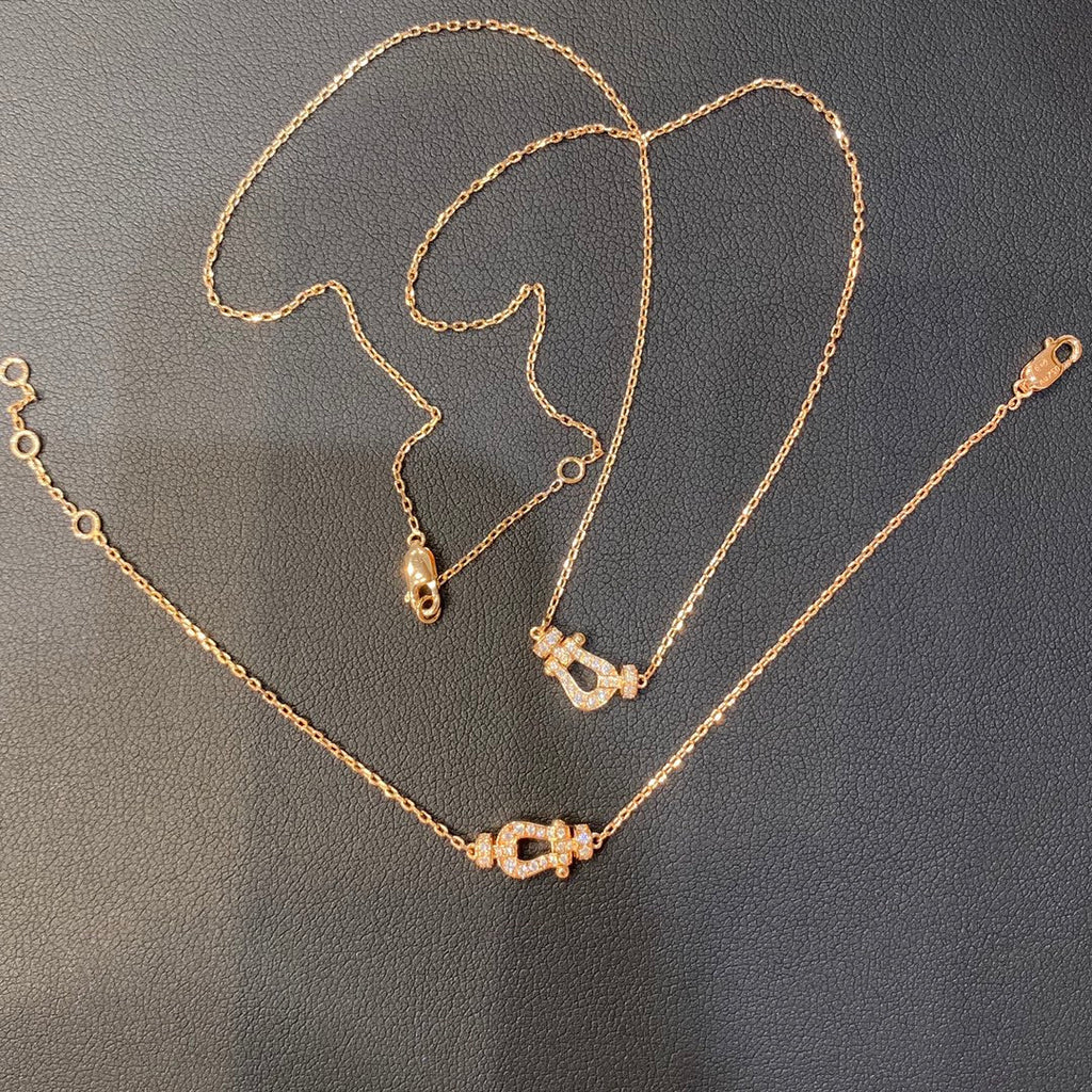 [Demi jewelry]FORCE 10 DIAMOND PINK GOLD NECKLACE MINI MODEL