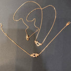 [Demi jewelry]FORCE 10 DIAMOND PINK GOLD NECKLACE MINI MODEL