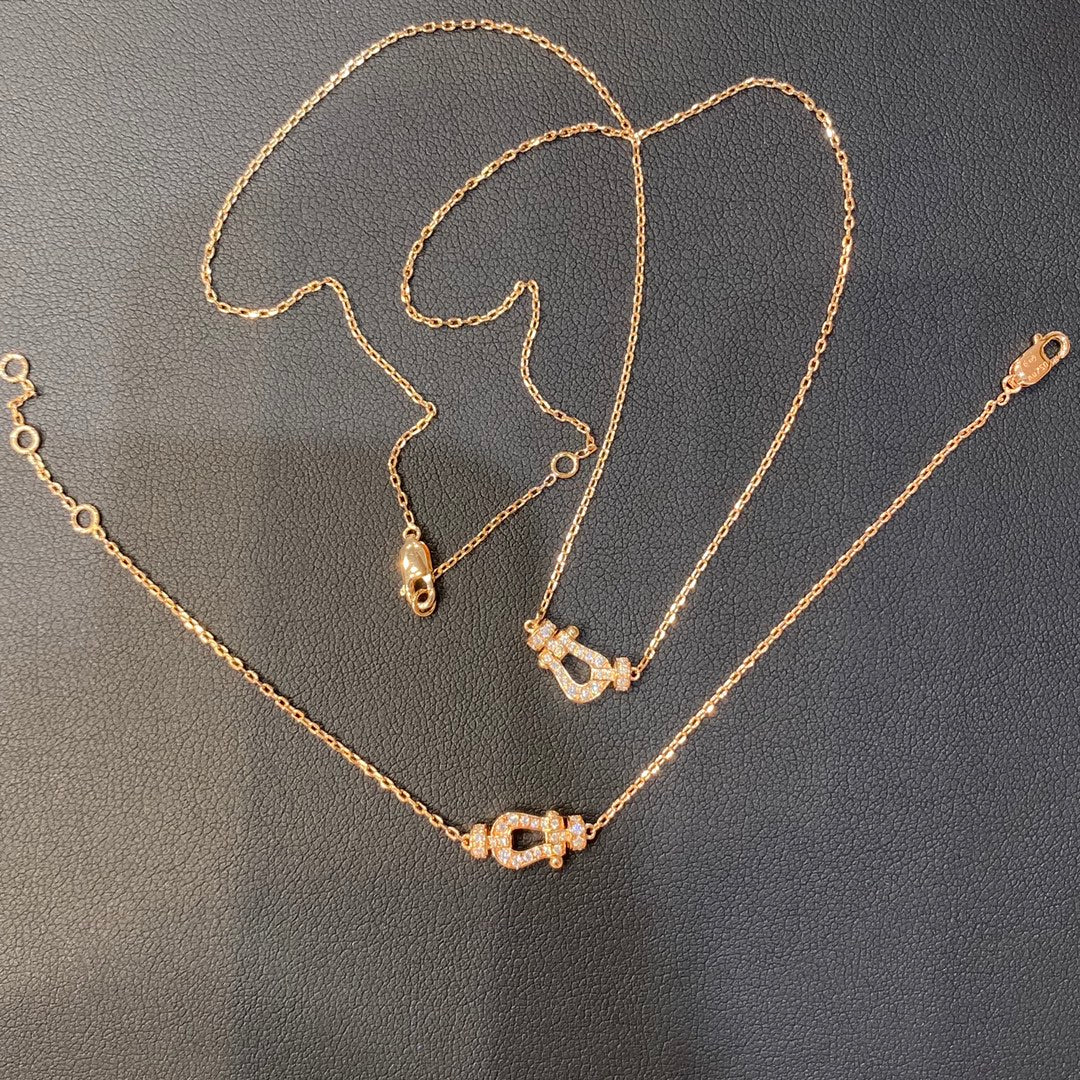 [Demi jewelry]FORCE 10 DIAMOND PINK GOLD NECKLACE MINI MODEL